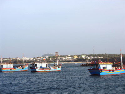 Beautiful Phu Quy island at sea